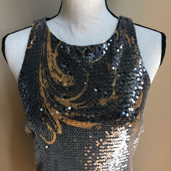 Alberto Malkali Sequin Dress Size Small - Picture 2 of 7